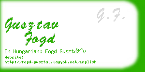 gusztav fogd business card